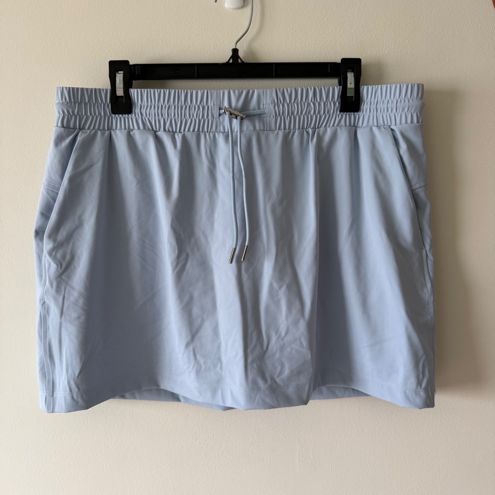 Womens Travel Skort Sporty Light Blue Size Large Activewear Skirt - Members Mark